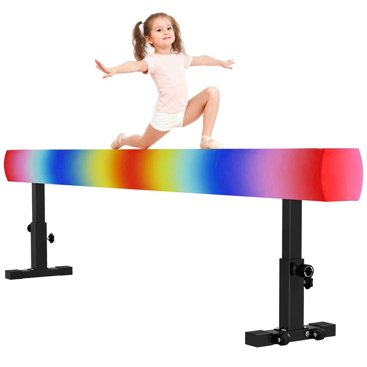 226 cm Adjustable Balance Beam with Wheels