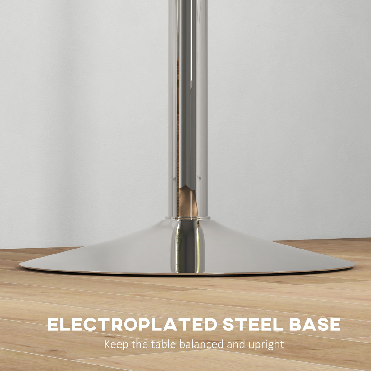 High top round adjustable steel bar table