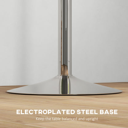 High top round adjustable steel bar table