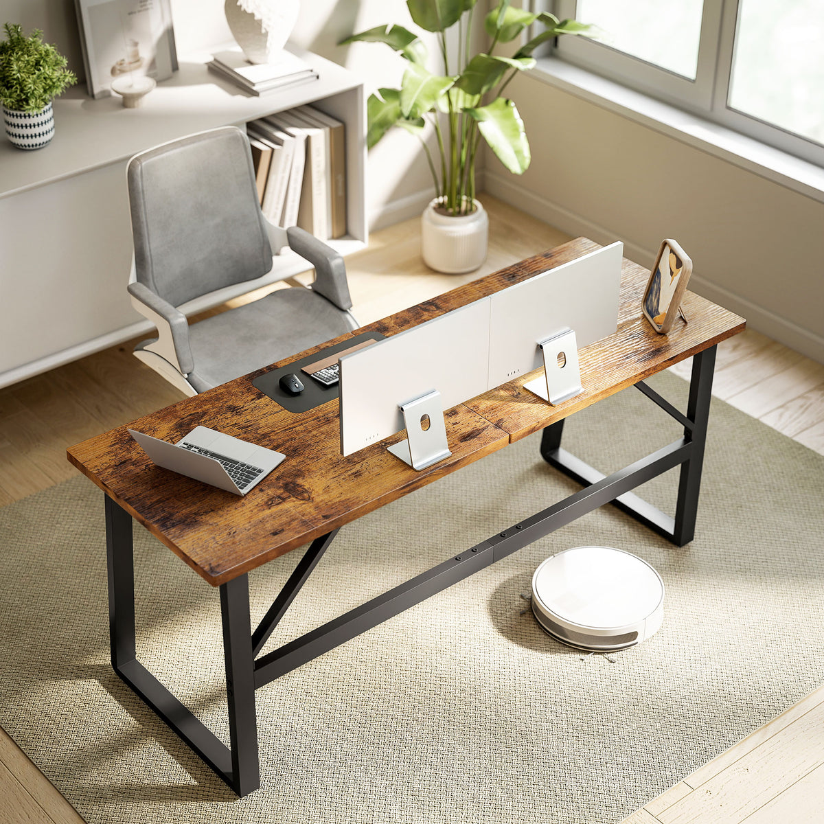 180 cm Industrial Computer Desk