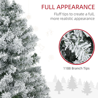 Árbol de Navidad artificial preiluminado de 6 pies LED blanco cálido