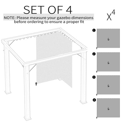 Replacement Gazebo Curtain Panels 10' x 12'