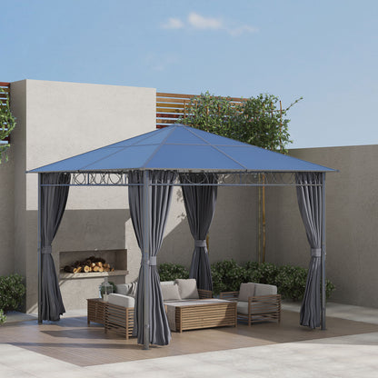 Hardtop Gazebo Polycarbonate Roof Aluminum Frame
