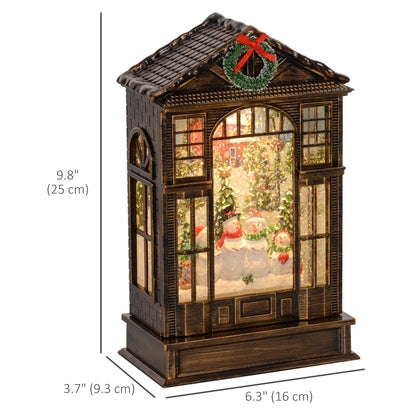 Musical Christmas snow globe lantern with lights
