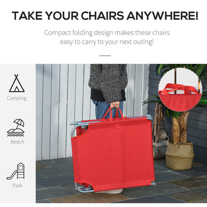 Folding Outdoor Lounge Chair with Adjustable Backrest