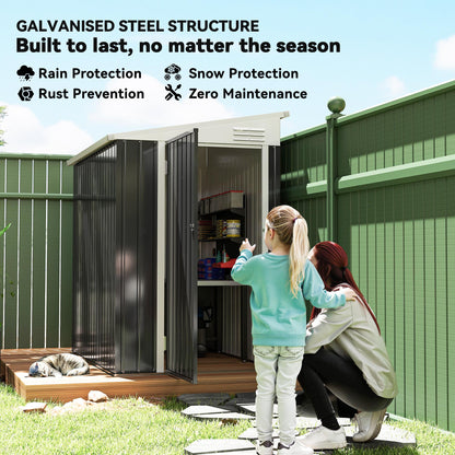 Vertical Outdoor Storage Shed with Double Door