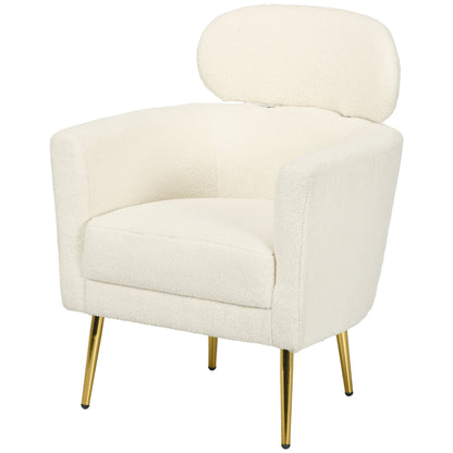 Modern Barrel Accent Chair with Headrest