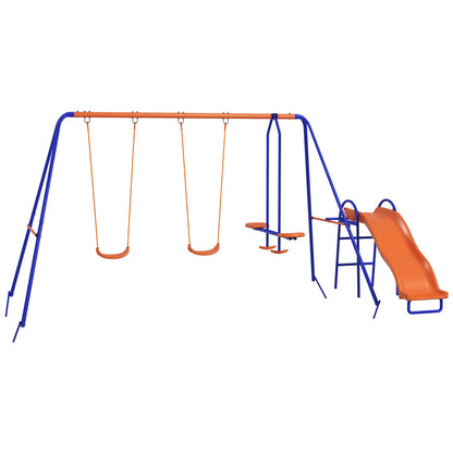 4-in-1 Outdoor Kids Swing and Play Set