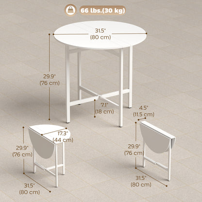 Round Folding Dining Table for Small Spaces