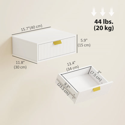 Modern floating bedside tables — Set of 2