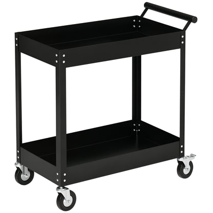 Rolling Tool Cart 2-Tier Service Utility Cart