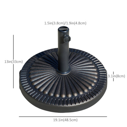 Round Resin Patio Umbrella Base Decorative Design