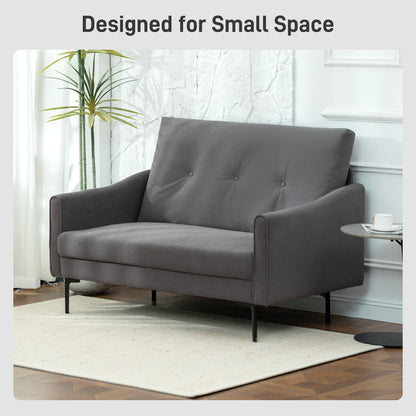 2-Seater Sofa Modern Velvet Button Tufted