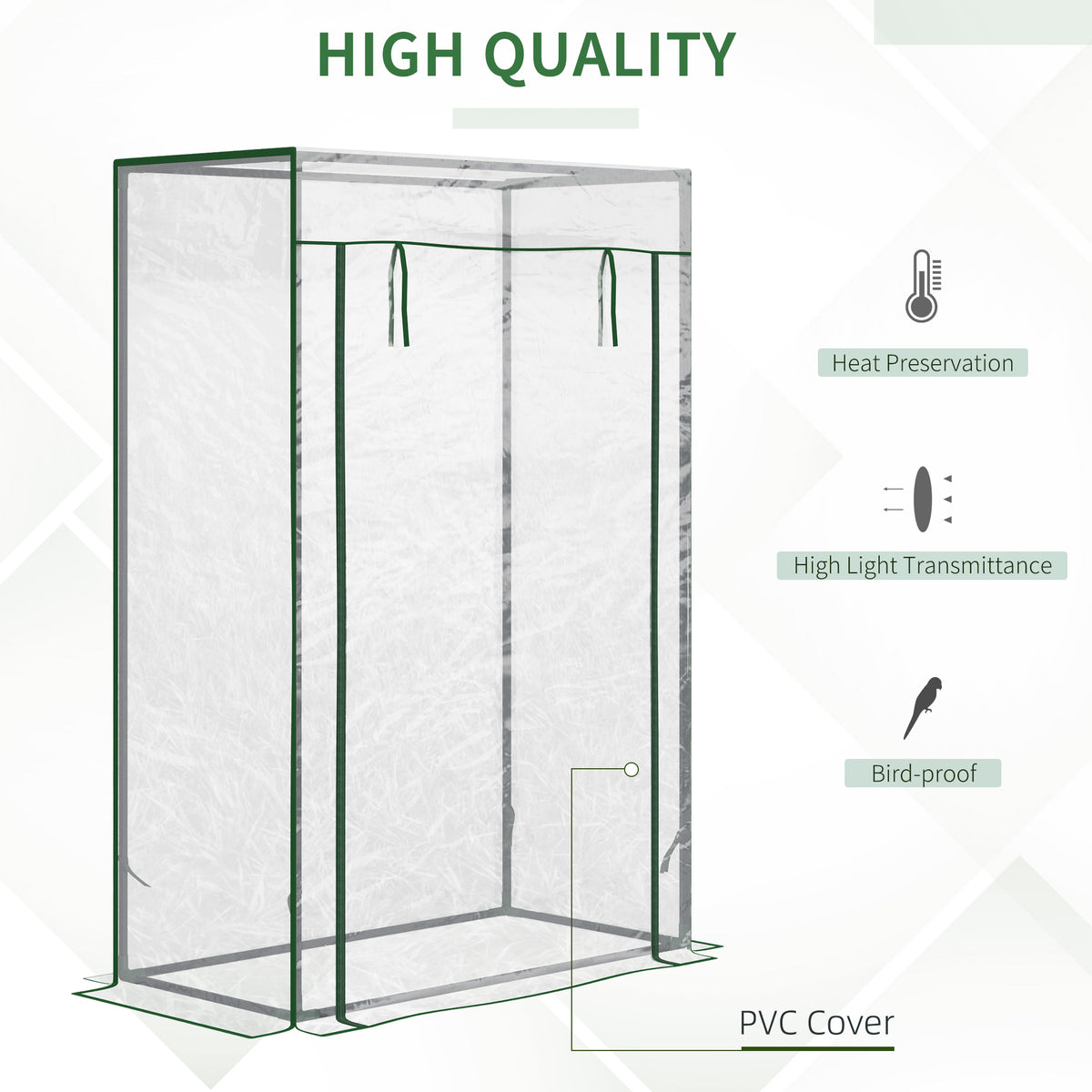 Portable Garden Greenhouse 40" Steel Frame