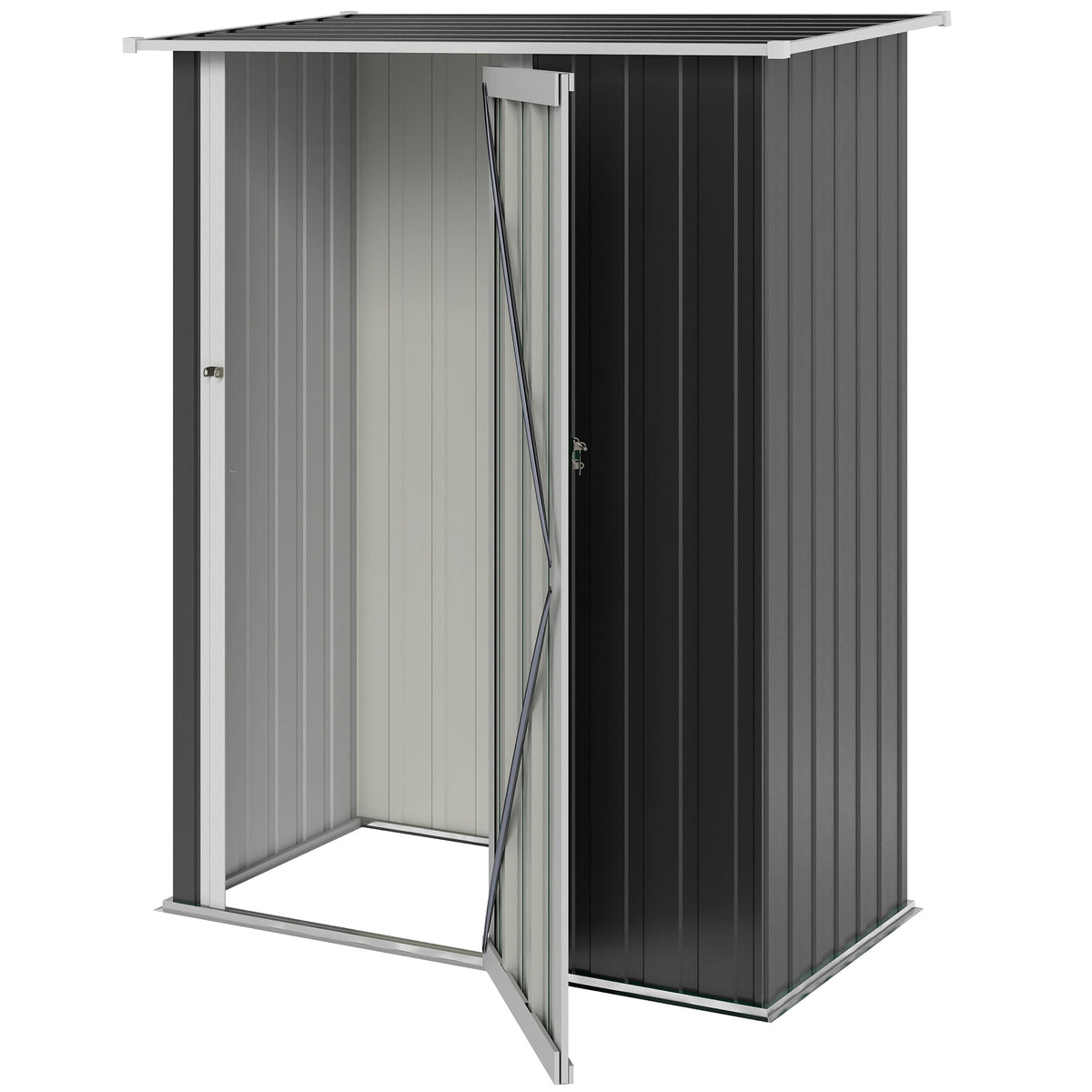 Outdoor Storage Shed 5 x 3 ft Sloped Roof