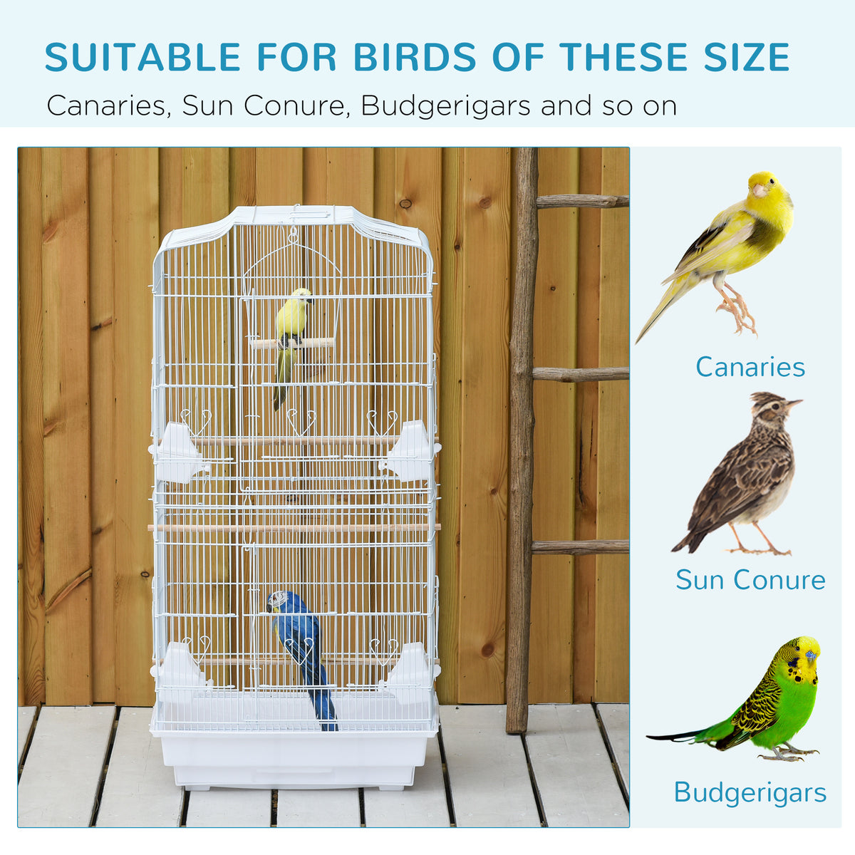 Flight Bird Cage 2 Doors with Perches and Feeders