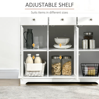 Modern Sideboard with Storage Drawers and Adjustable Shelves