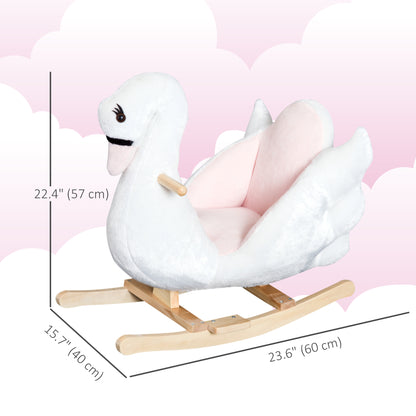 Caballo mecedor sonoro de cisne para bebé