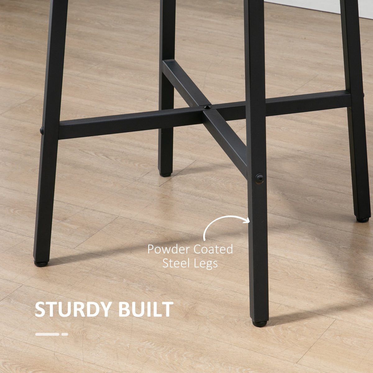 Round industrial style dining table 80 cm