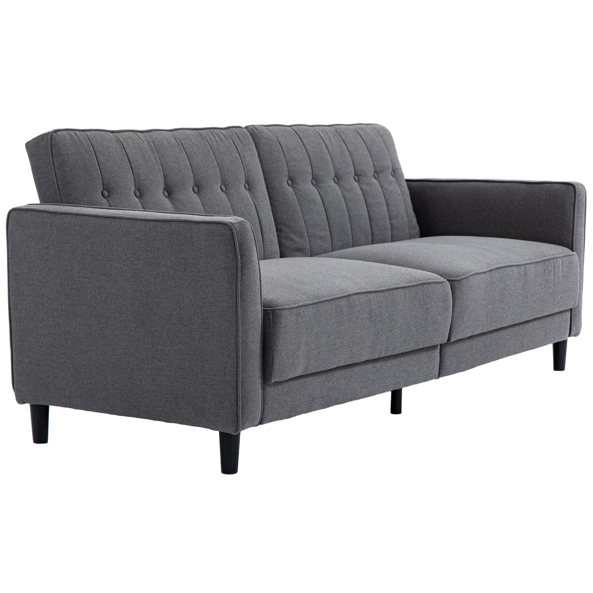 Convertible Button-Tufted Sofa Bed Adjustable Back