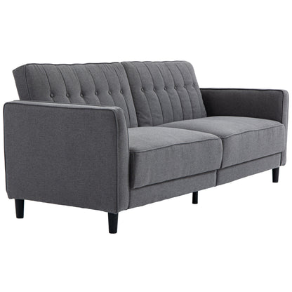 Convertible Button-Tufted Sofa Bed Adjustable Back