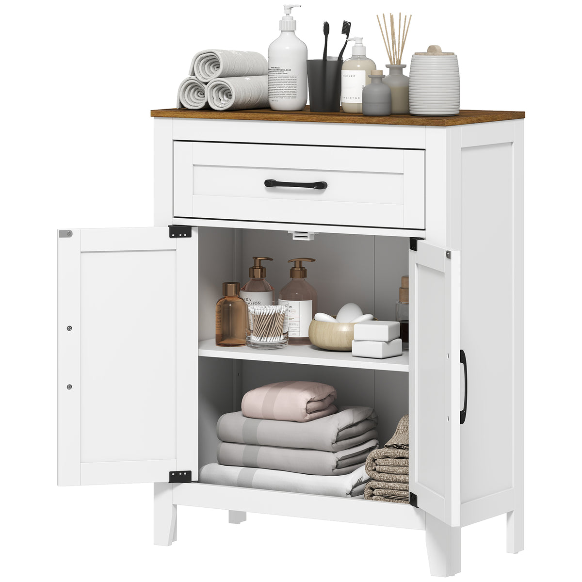 Mueble de almacenamiento estilo granja para baño