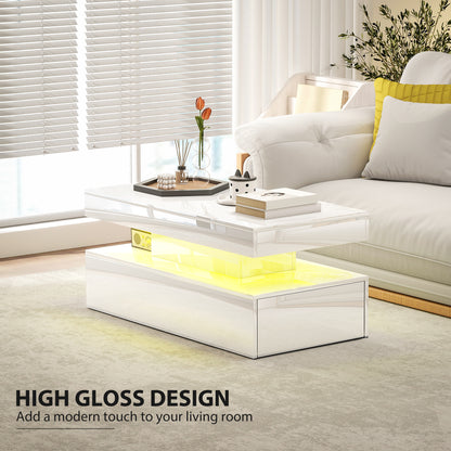 LED Coffee Table with Storage
