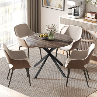 Round Kitchen Table 40 inch — black