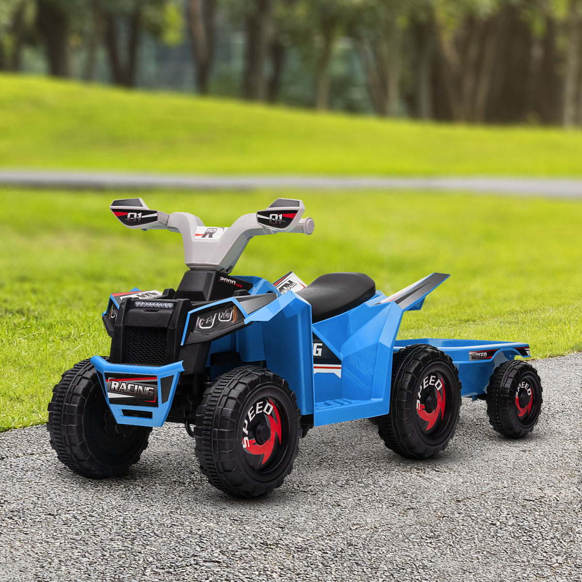 6V Kids Electric ATV with Trailer