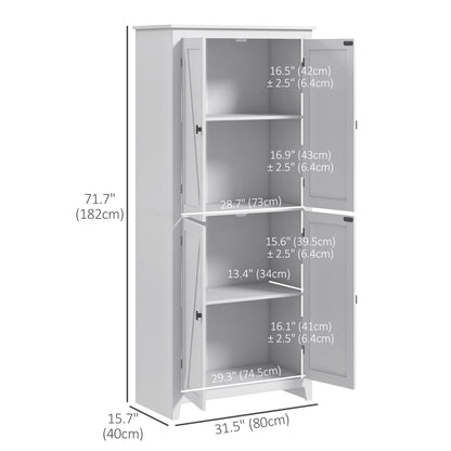Tall Barn Door Pantry Cabinet 4 Doors