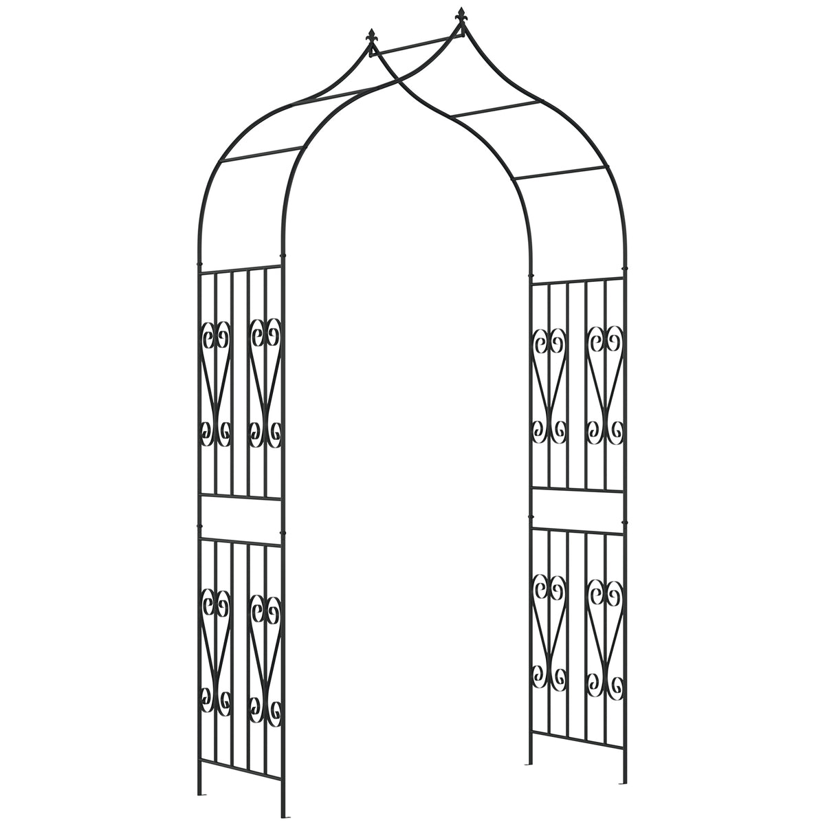 Arco de jardín decorativo con celosía 265 cm