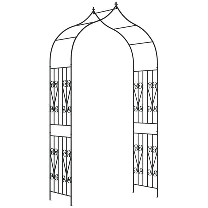 Arco de jardín decorativo con celosía 265 cm