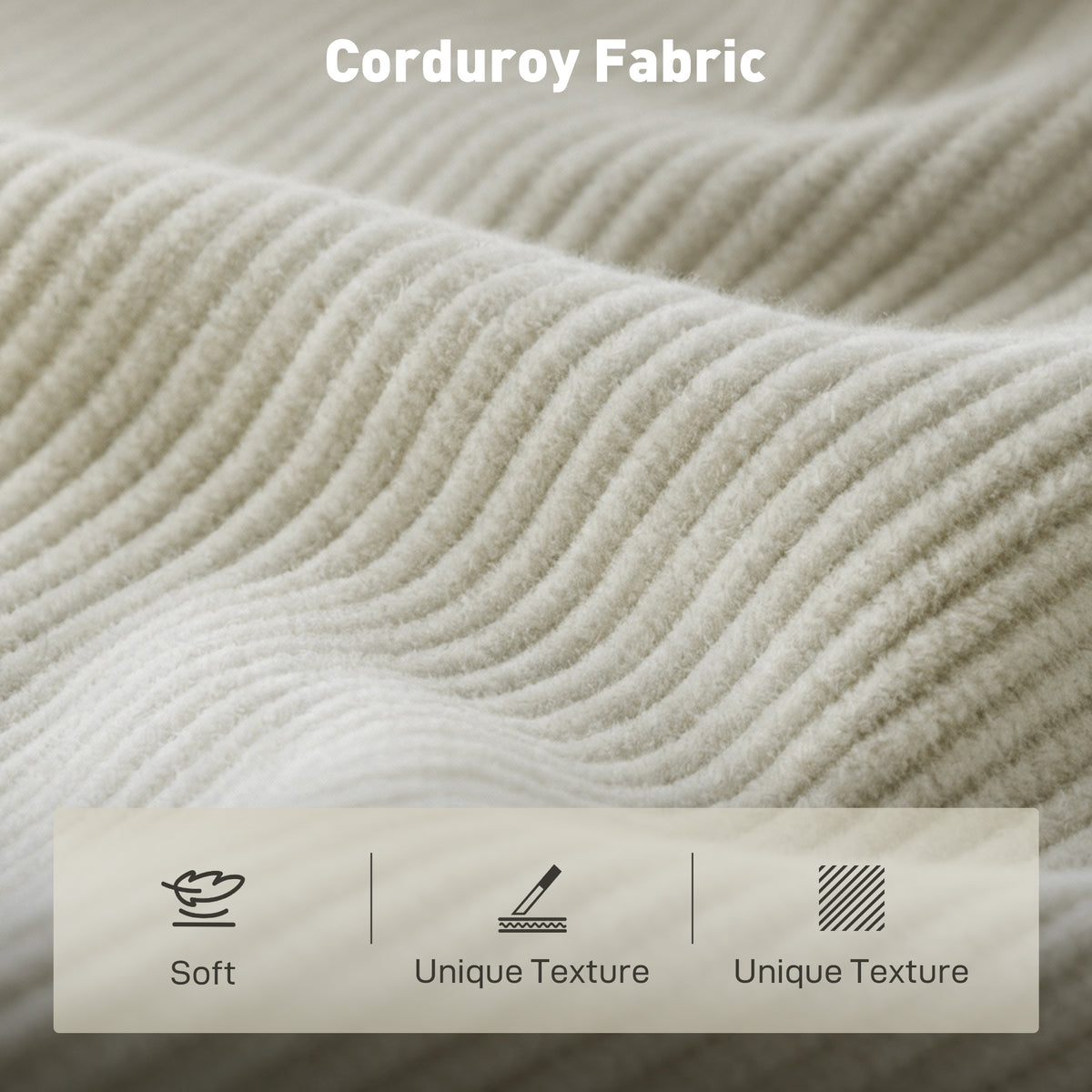 Sofa 3 seater modern corduroy spring cushions