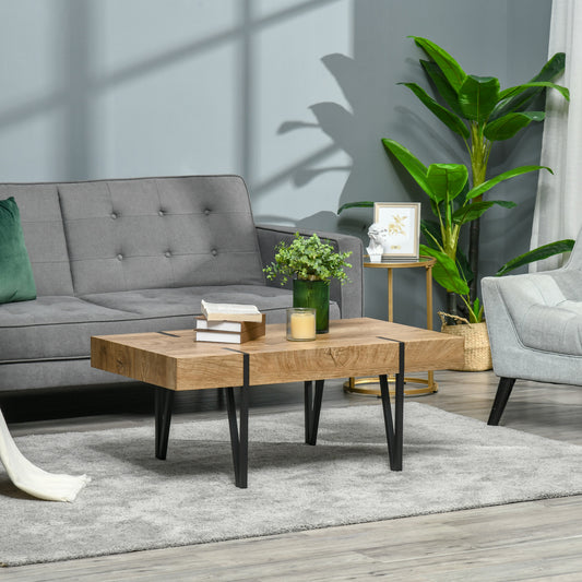 Rustic Rectangle Coffee Table Hairpin Legs