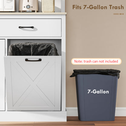 Kitchen Pantry Cabinet with Charging Station 26 L