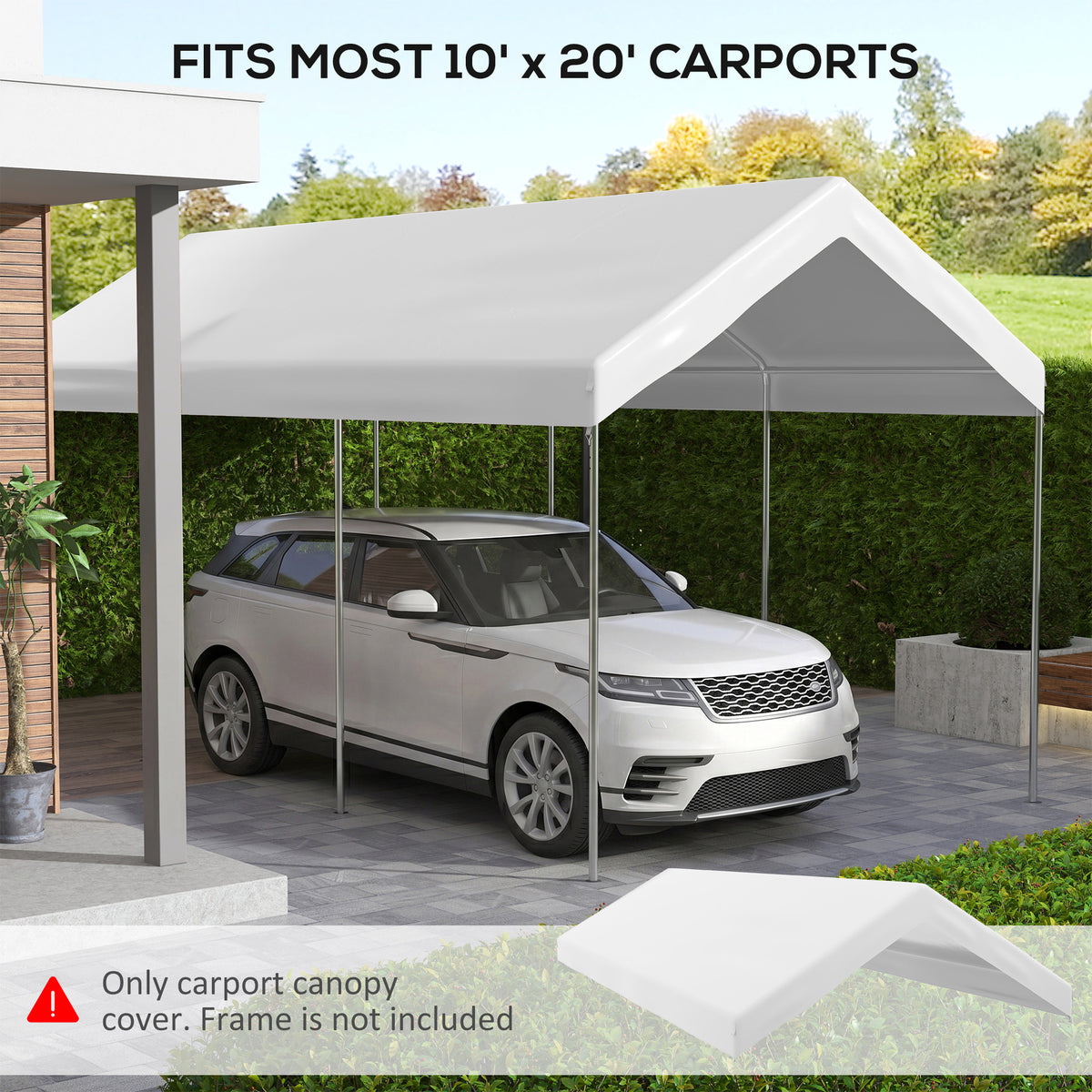 Carport Replacement Canopy 10 x 20 ft UV
