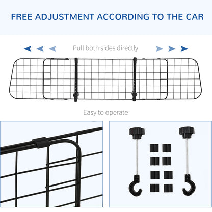 Valla ajustable para coche para perros — metal