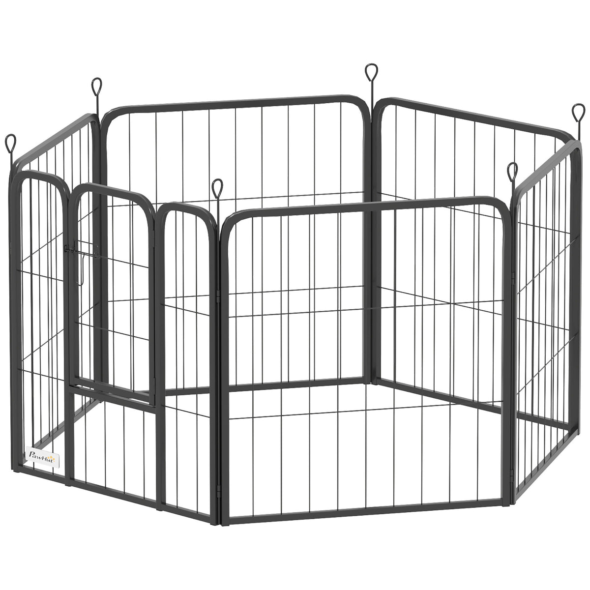 Dog Playpen 6 Panels Steel — portable