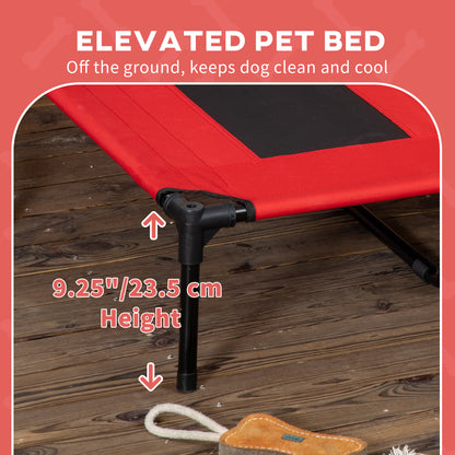 Elevated dog bed with canopy