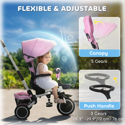 Triciclo evolutivo 6 en 1 convertible en silla de paseo y bicicleta infantil