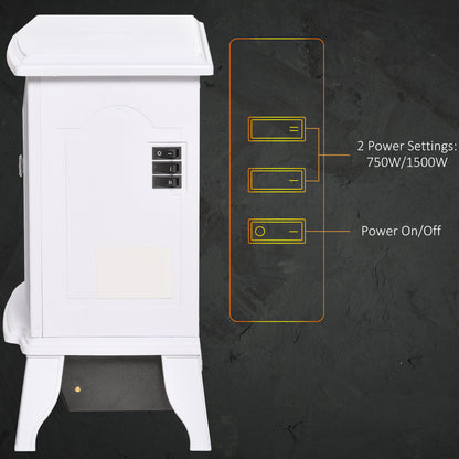 Freestanding Electric Fireplace Heater Flame Effect