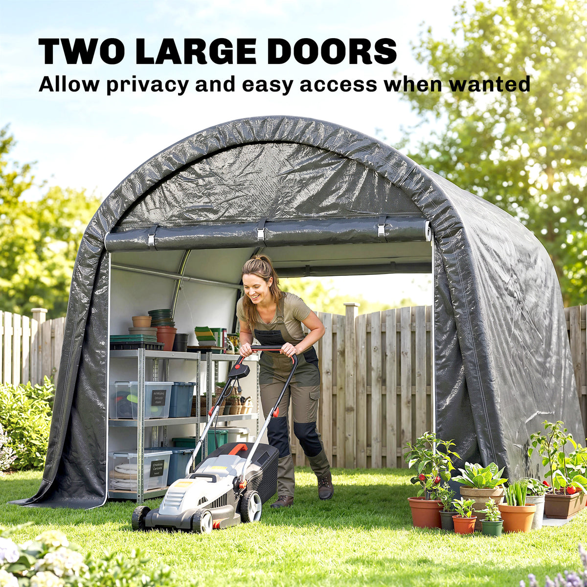 Portable Outdoor Storage Shed 10 ft x 10 ft