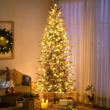 Pino de Navidad artificial nevado con luces integradas 7,5 pi
