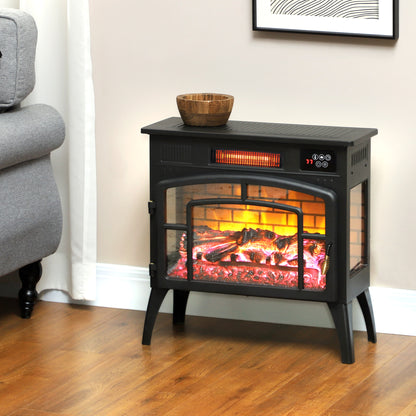 Chimenea eléctrica infrarroja con llamas 3D realistas de 1500 W