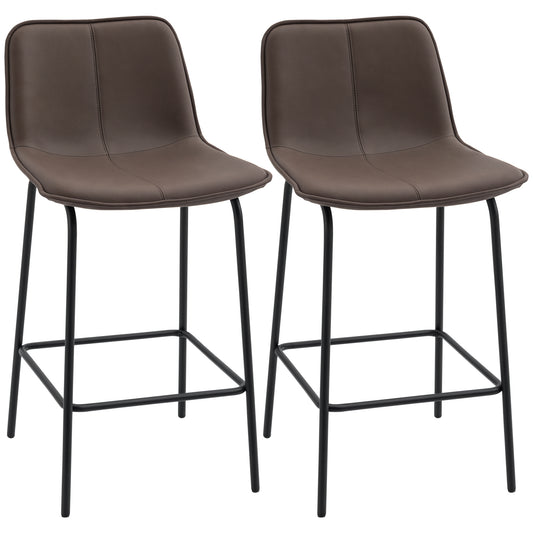 Juego de 2 taburetes de bar acolchados de altura de mostrador
