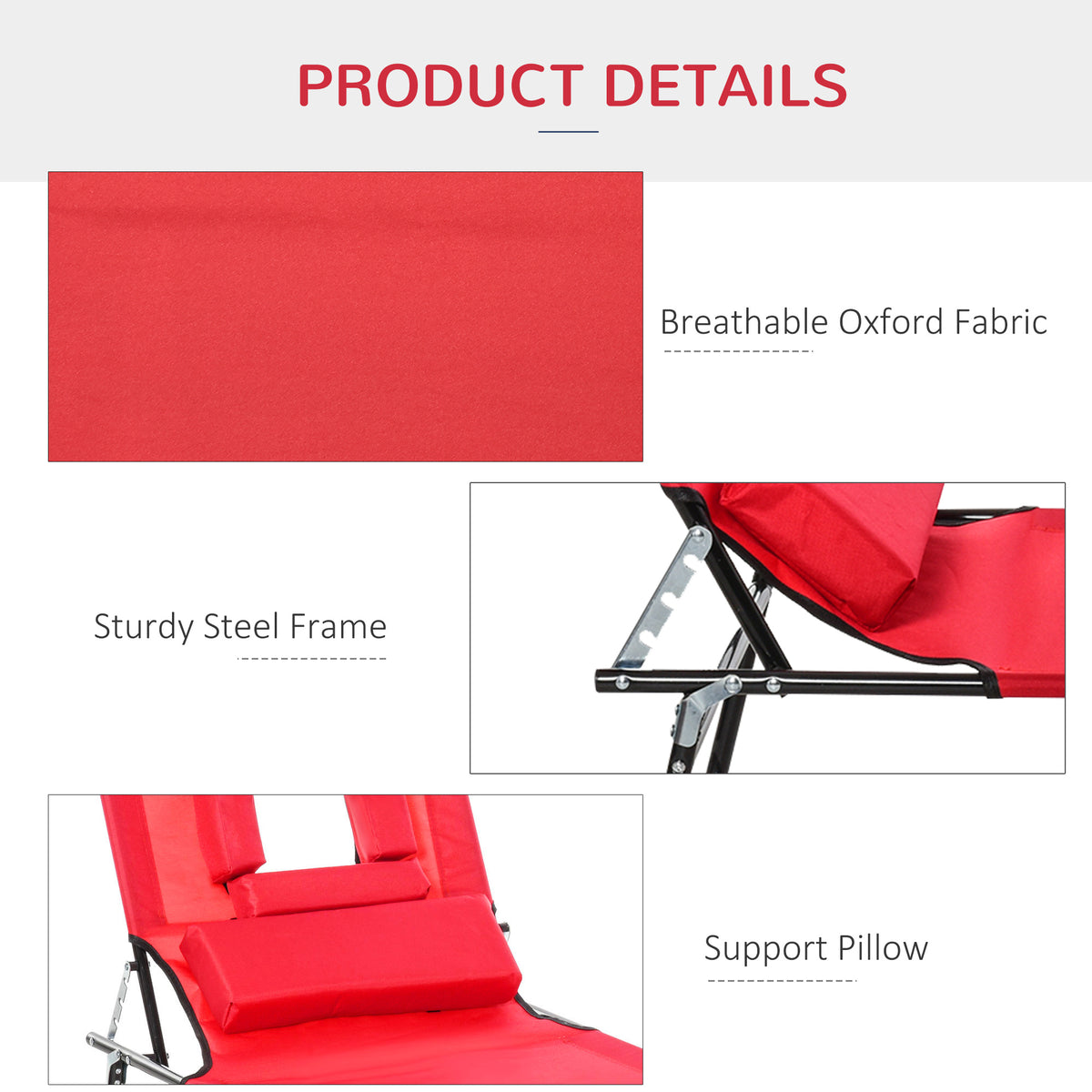 Tumbona plegable con orificio facial ajustable