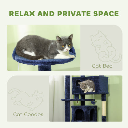 Árbol para gatos de varios niveles de madera de 138 cm
