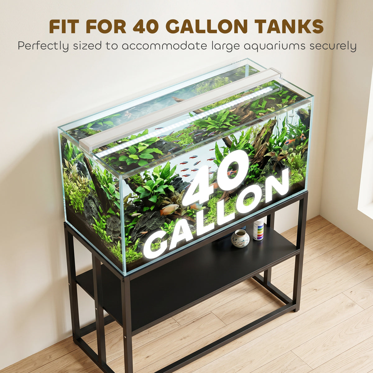 Heavy duty steel fish tank stand 151 litres