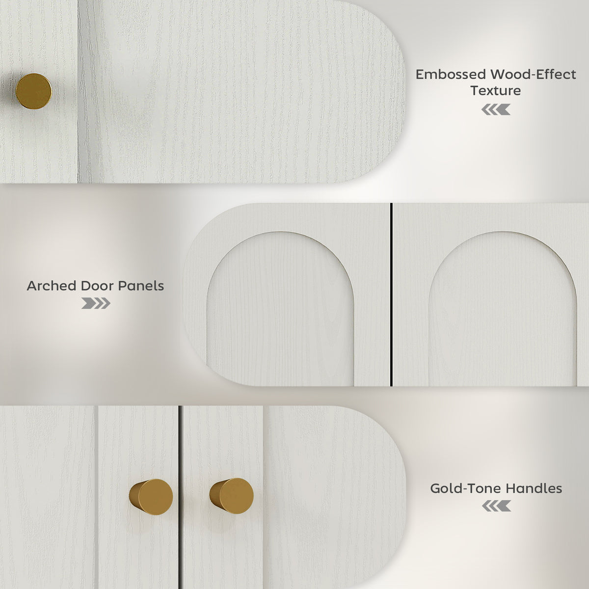 Modern bathroom wall medicine cabinet with two arched doors