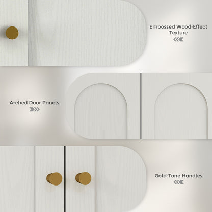Modern bathroom wall medicine cabinet with two arched doors